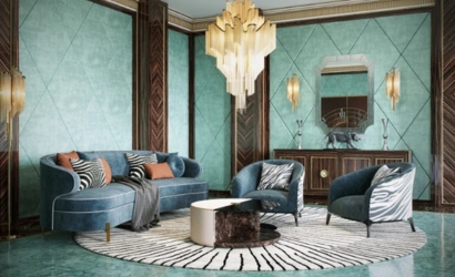 Salon keramike sa luksuznim pločicama na zidu